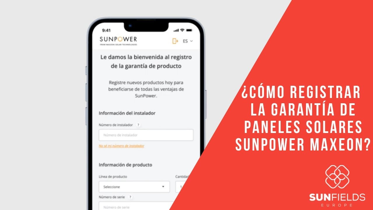 ¿Cómo registrar la garantia para paneles solares SunPower Maxeon?