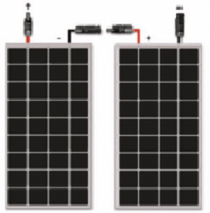 Esquema de conexión en serie de placas fotovoltaicas
