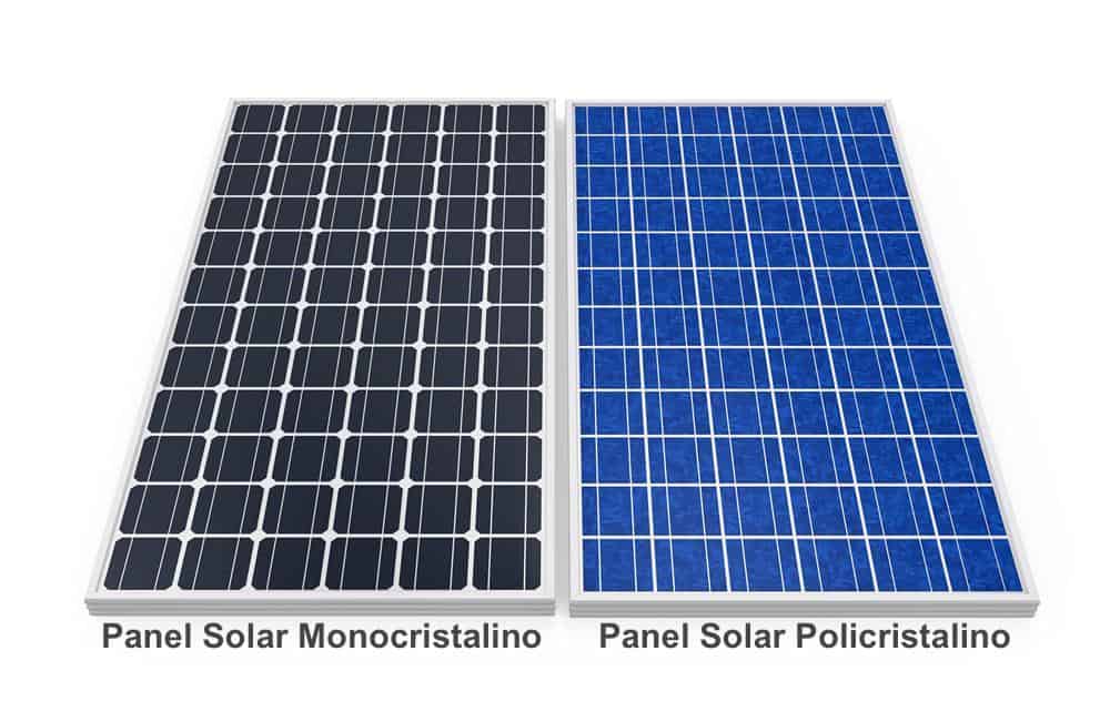 Paneles solares monocristalinos y policristalinos Paneles solares monocristalinos y policristalinos