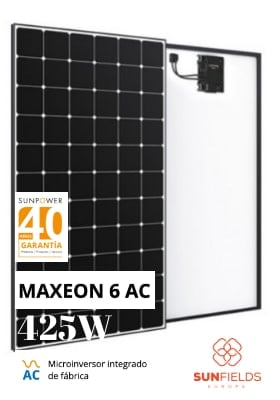 Panel solar SunPower MAXEON 6 AC - 425W