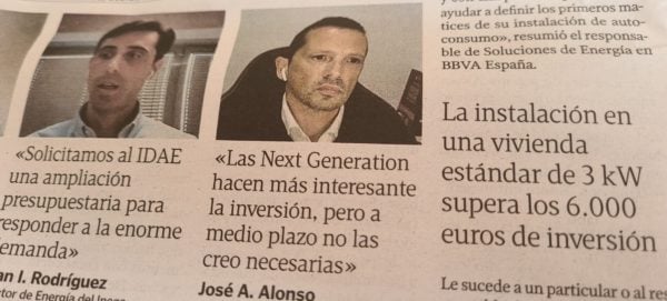 Versión impresa de la entrevista a José A. Alonso en "La Voz de Galicia"