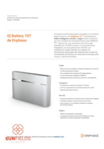 Ficha técnica batería Enphase IQ 10T