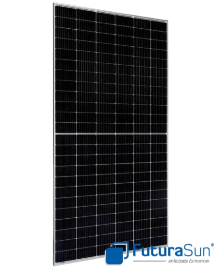 Vista frontal placa solar de 550W FuturaSun FU550M Mono