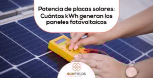 potencia y producción de energía de paneles solares