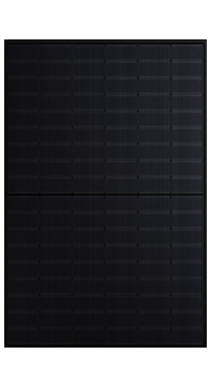 Placa solar FuturaSun Silk Nova Duetto All Black - Vista Frontal