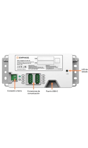 Puertos Sistema de comunicación Kit 2 para alimentacion Enphase