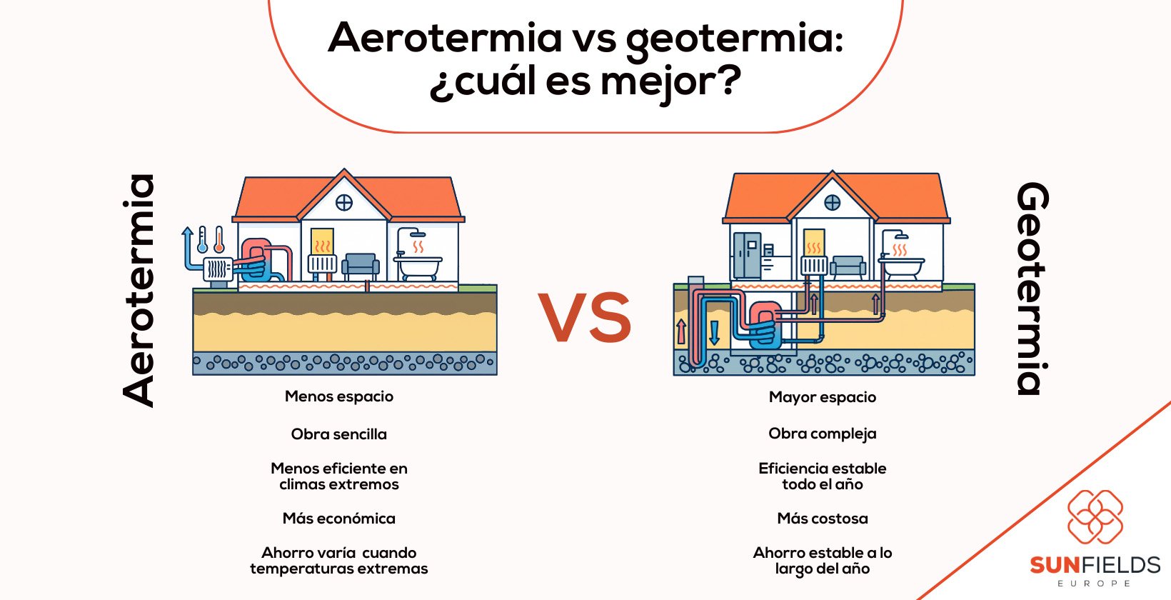 Aerotermia o geotermia