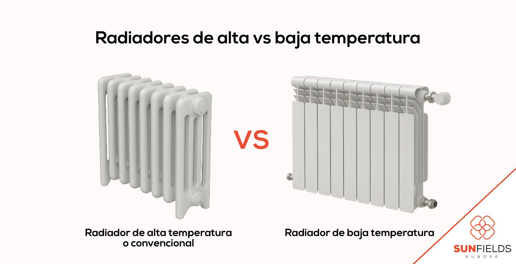 Radiador de alta temperatura vs radiador de baja temperatura