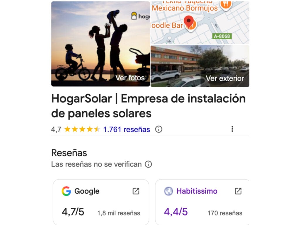 valoraciones de clientes de hogarsolar