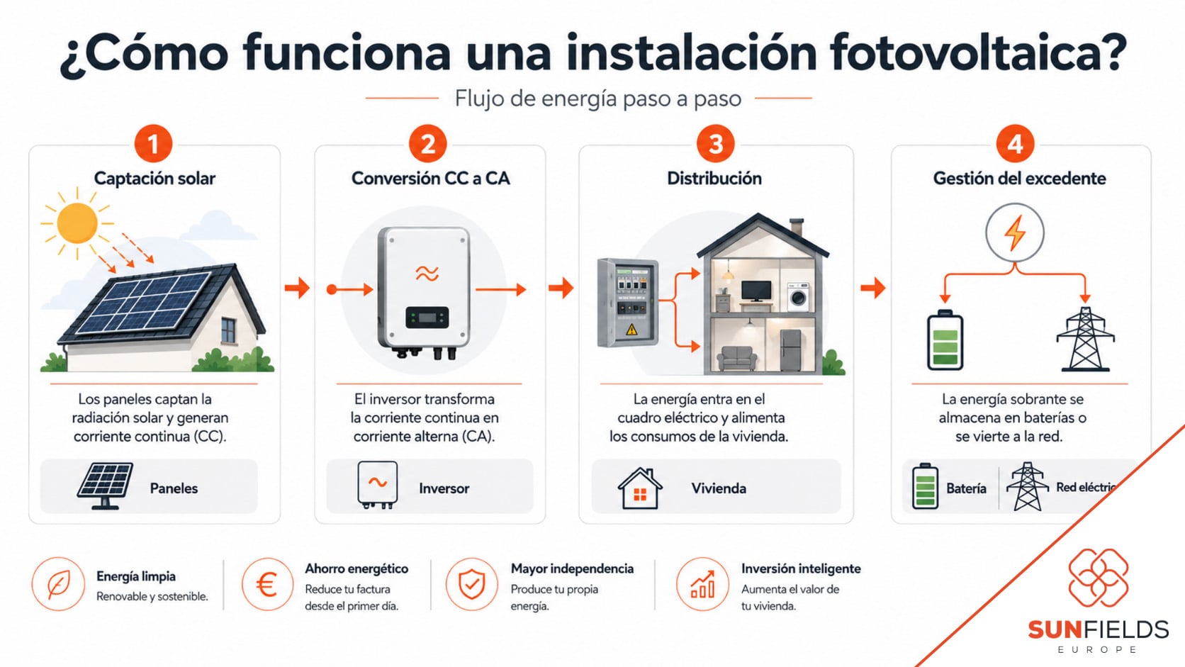 Funcionamiento de una instalación fotovoltaica
